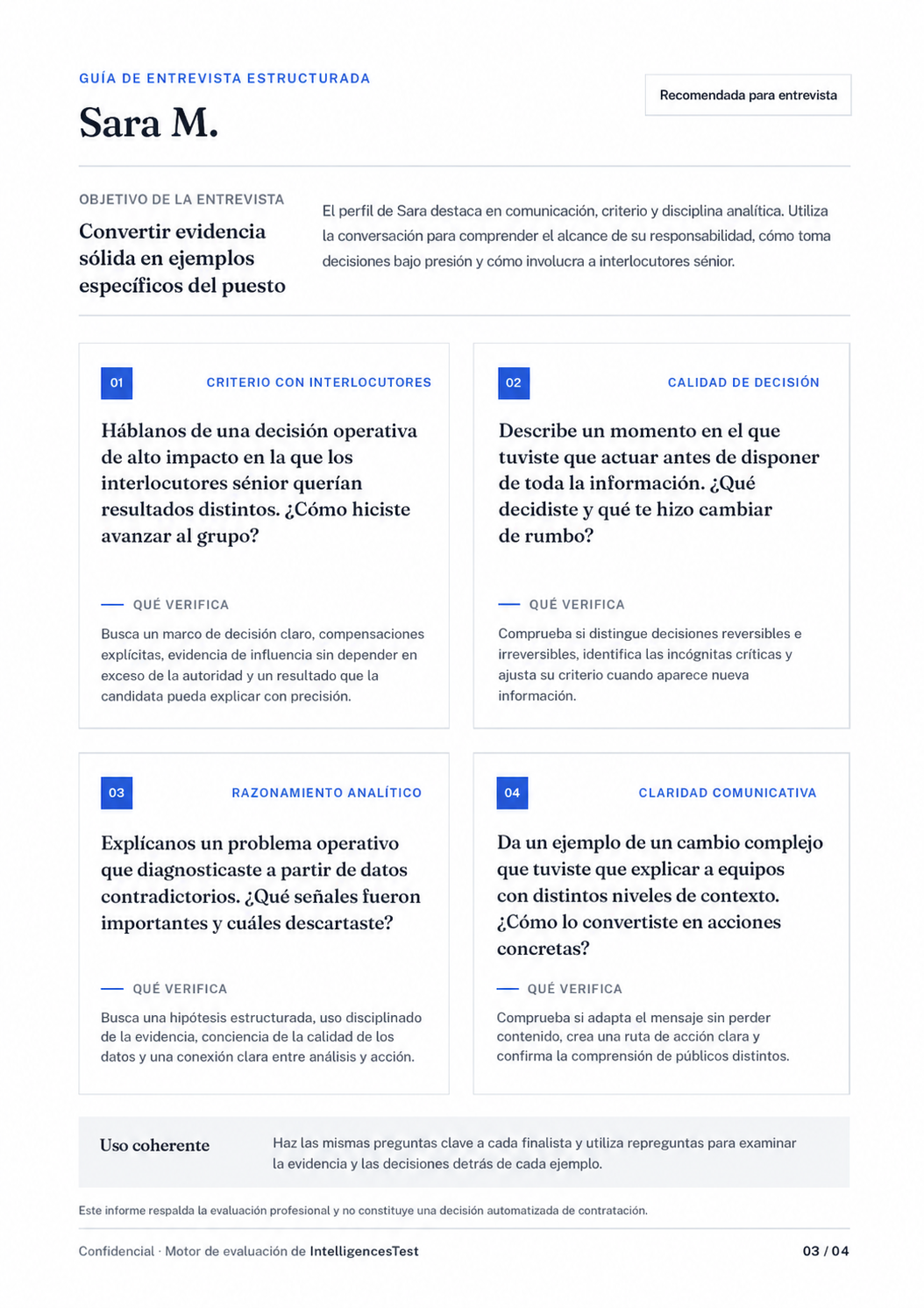 Guía estructurada de entrevista en español